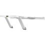 Soporte de aire acondicionado VEVOR, blanco con brazos ajustables y abrazaderas seguras.