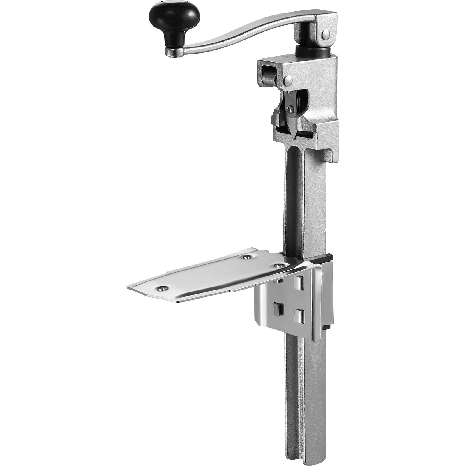 Abrelatas comercial VEVOR, acero inoxidable duradero con mango resistente y soporte de montaje.