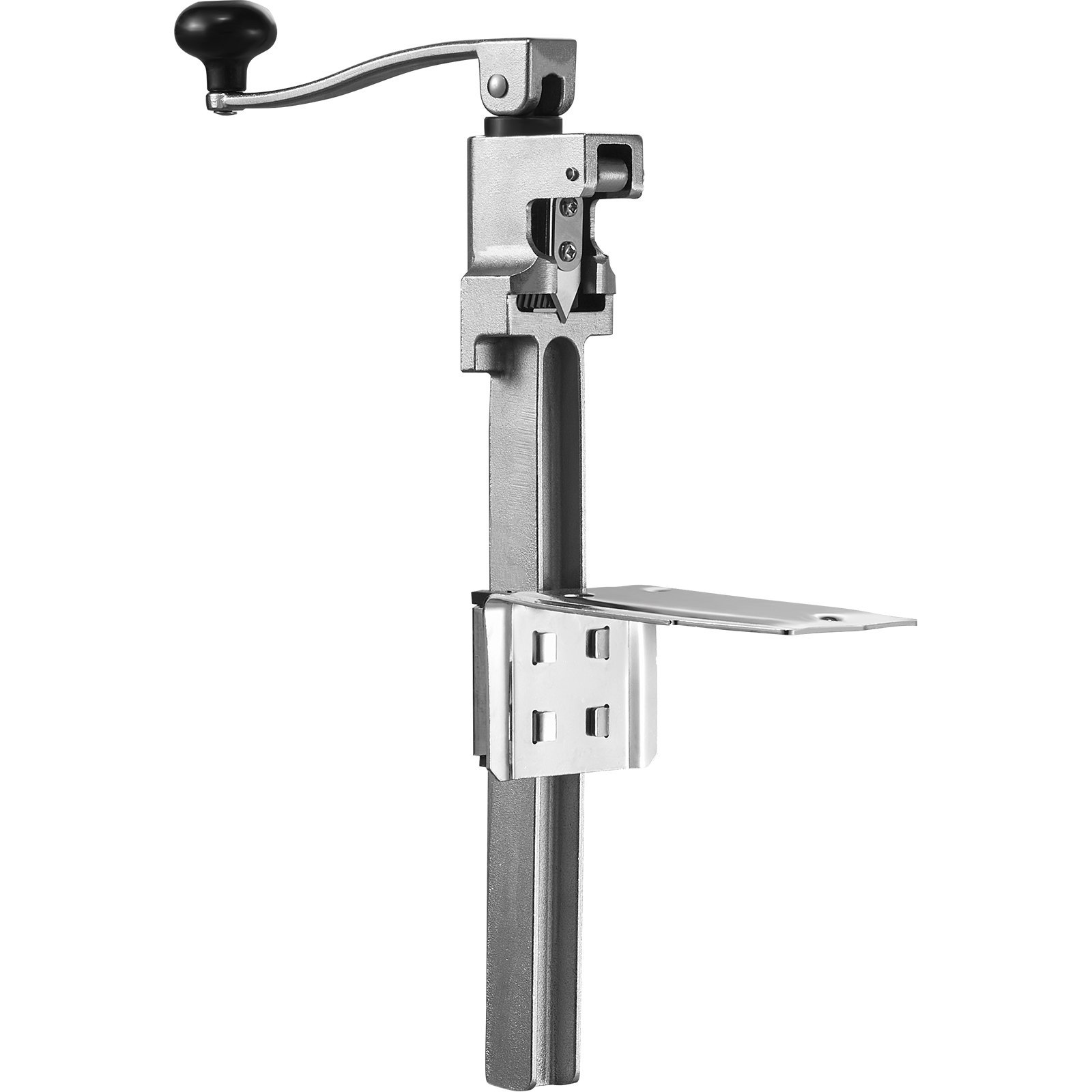Abrelatas comercial VEVOR con construcción de acero inoxidable y mango ergonómico.