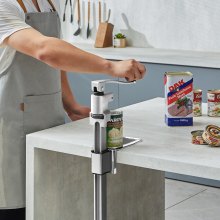 Abrelatas manual VEVOR, abridor de mesa comercial para latas grandes, abrelatas resistente con base, abridor de tarros industrial de altura ajustable para latas de hasta 15,7 pulgadas de alto, para restaurante, hotel, bar en casa