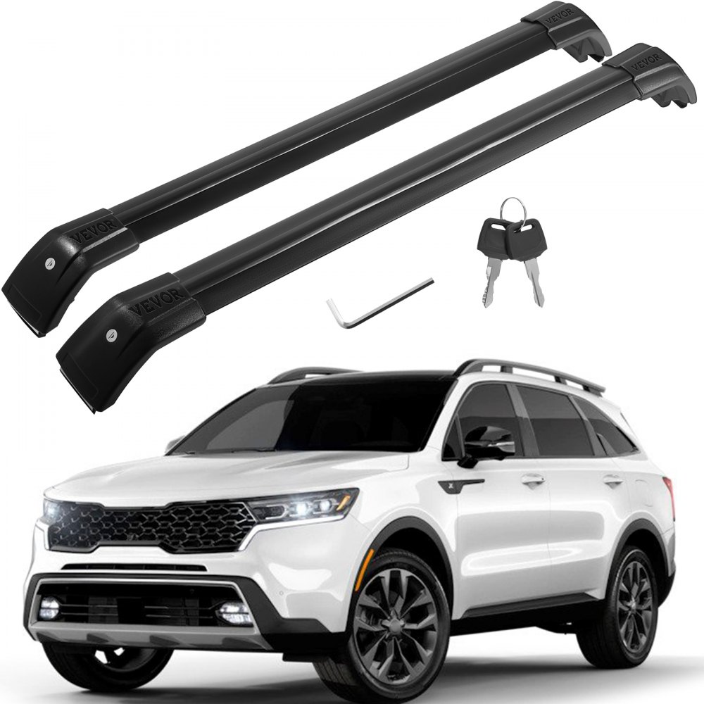 Portaequipajes VEVOR para Kia Sorento, incluye llaves y herramienta de instalación.