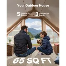 Tienda inflable para acampar para 3 a 5 personas, tienda glamping con bomba, fácil instalación