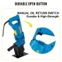 Perforadora hidráulica VEVOR de corte grueso de 1/4", herramienta perforadora hidráulica eléctrica con juego de 5 troqueles, perforadora hidráulica de metal con interruptor manual de retorno de aceite, máquina perforadora hidráulica de 900 W