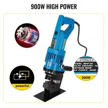 Perforadora hidráulica VEVOR de corte grueso de 1/4", herramienta perforadora hidráulica eléctrica con juego de 5 troqueles, perforadora hidráulica de metal con interruptor manual de retorno de aceite, máquina perforadora hidráulica de 900 W