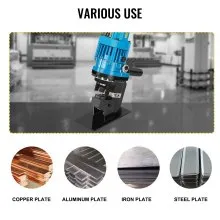 Perforadora hidráulica VEVOR de corte grueso de 1/4", herramienta perforadora hidráulica eléctrica con juego de 5 troqueles, perforadora hidráulica de metal con interruptor manual de retorno de aceite, máquina perforadora hidráulica de 900 W