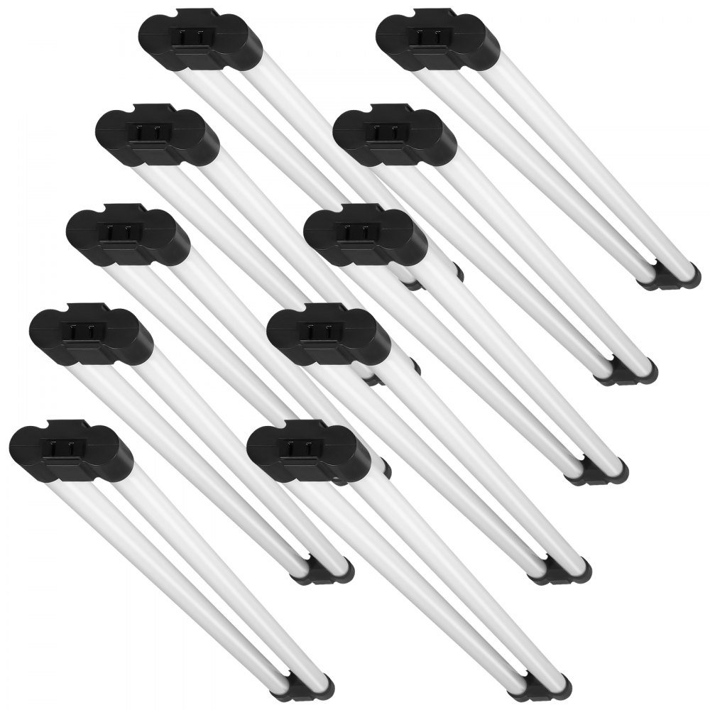 VEVOR - Pack de 10 luces LED para taller, 1,2 m, 40 W, conectables, 4500 LM, para montaje en superficie y colgante, luces de techo, cables de alimentación de 140 cm con interruptor de encendido/apagado, para garaje, almacén, casa, taller y oficina