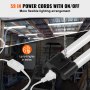 VEVOR - Pack de 10 luces LED para taller, 1,2 m, 40 W, conectables, 4500 LM, para montaje en superficie y colgante, luces de techo, cables de alimentación de 140 cm con interruptor de encendido/apagado, para garaje, almacén, casa, taller y oficina