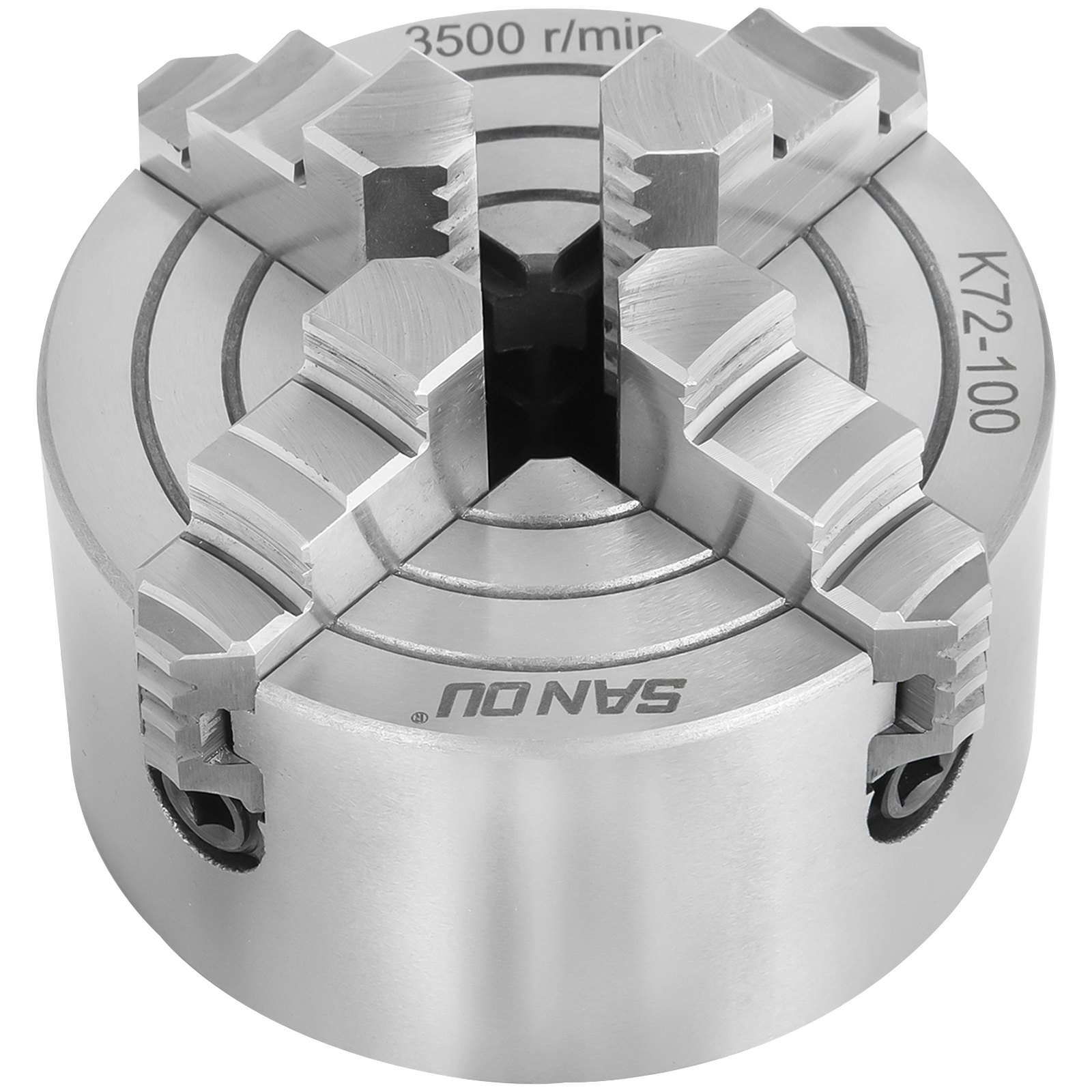 VEVOR K72-100 Mandril de torno de 4 pulgadas, 4 mordazas, Mandril de torno, Mandíbula reversible independiente, Accesorios para máquina de torneado de mandril de torno de metal, Para máquina de tornos