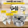 Portabrocas de torno VEVOR K72-125 de 5 pulgadas y 4 mordazas, portabrocas de torno de mordaza Reversible independiente, accesorios de máquina de torneado de portabrocas de torno de Metal, para máquina de tornos