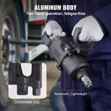 Llave de impacto neumática VEVOR de 1 pulgada, salida de par inverso de hasta 2730 pies-libras, pistola de impacto neumática de 1 pulgada, liviana con 2 manijas para reparaciones y mantenimiento de servicio pesado