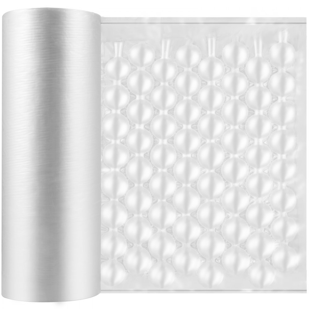 Película de colchón de aire VEVOR, 300 m de largo, 40 cm de ancho, rollo de película de burbujas para máquina de envoltura