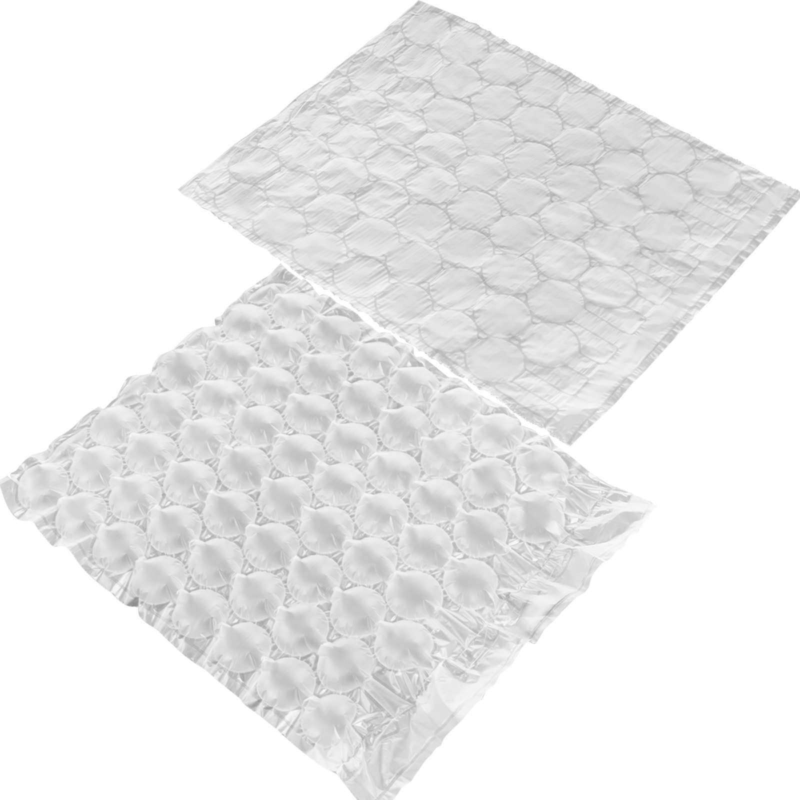 Láminas de película de colchón de aire VEVOR, transparentes con celdas hexagonales.