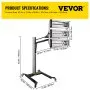 VEVOR 3000W Pantalla de tiempo cabina de horneado de pintura lámpara de pintura infrarroja calentador luz venta