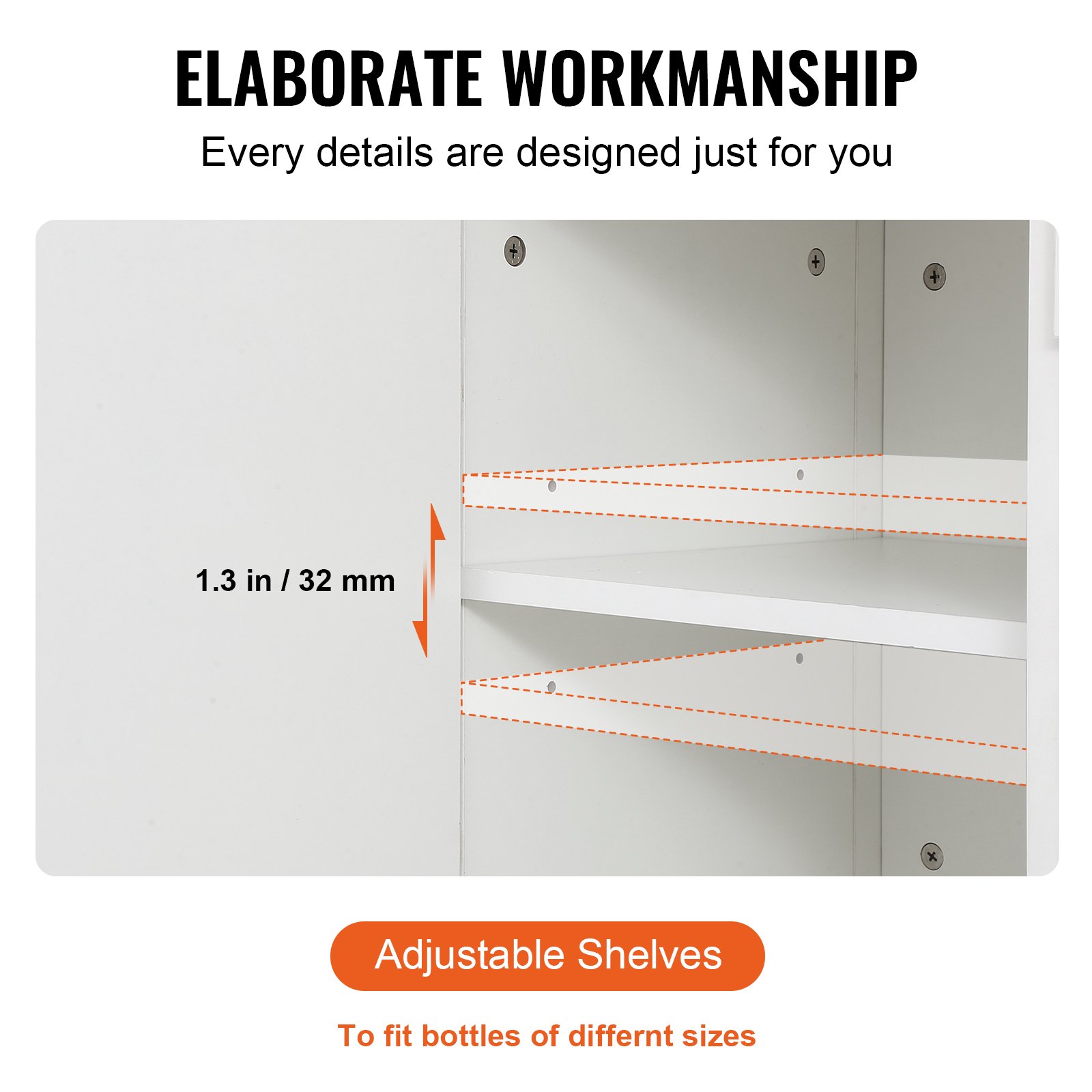 VEVOR Gabinete de bar industrial de 55 pulgadas, mesa de vino para licor y copas, gabinete de buffet aparador con estante para vino, gabinete de barra de café de madera de granja independiente para sala de estar, barra de hogar y cocina