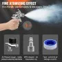 Pistola pulverizadora de aire VEVOR HVLP, pulverizador profesional de alimentación por gravedad para plantas automotrices, boquillas de acero inoxidable de 1,3 mm/1,7 mm, vaso de cobre de 1000 cc con adaptador MPS y regulador de aire para imprimación, capa transparente y superior, y retoques.