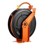 VEVOR Retractable Air Hose Reel, 1/2 Inch x 50 FT Rubber Air Hose Max 300PSI, Auto Rewind Air-Compressor Hoses Reel with 5 ft Lead in, Ceiling/Wall Mount Heavy Duty Steel Double Arm