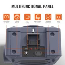VEVOR Depurador de aire con filtración de 3 etapas, máquina de aire negativo apilable 800 CFM, limpiador de aire con MERV10, carbón, H13 HEPA, para uso doméstico, industrial y comercial