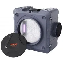 VEVOR Depurador de aire con filtración de 3 etapas, máquina de aire negativo apilable 800 CFM, limpiador de aire con MERV10, carbón, H13 HEPA, para uso doméstico, industrial y comercial