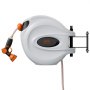 VEVOR Retractable Hose Reel, 130 ft x 1/2 inch, 180° Swivel Bracket Wall-Mounted, Garden Water Hose Reel with 9-Pattern Nozzle, Automatic Rewind, Lock at Any Length, and Slow Return System