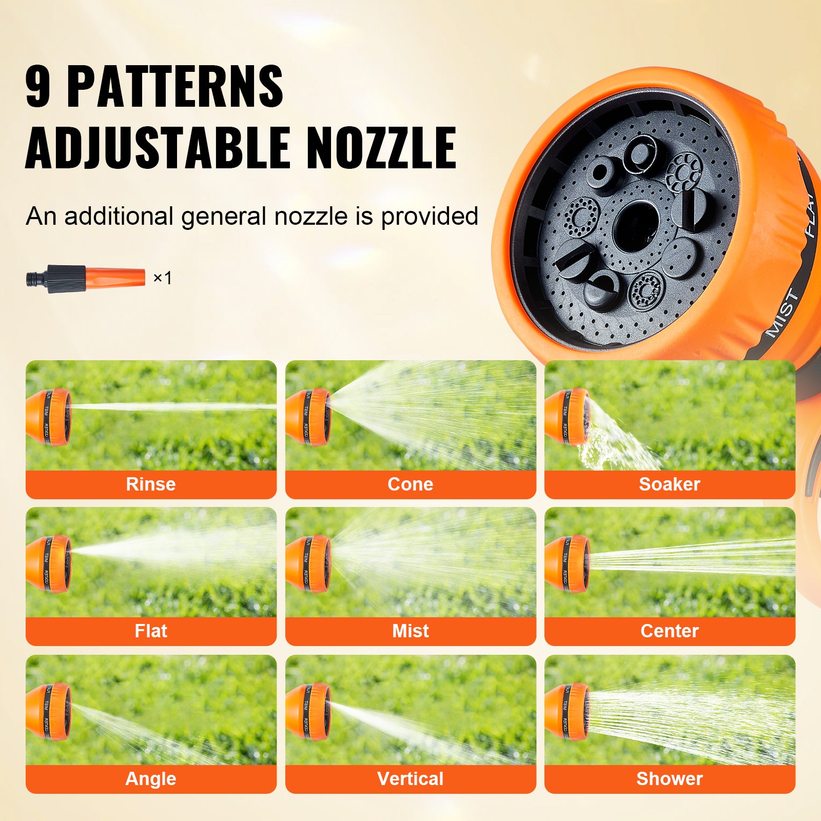 Carrete de manguera retráctil VEVOR Carrete de manguera de agua 84'x5/8" Giratorio de 180° Montado en la pared