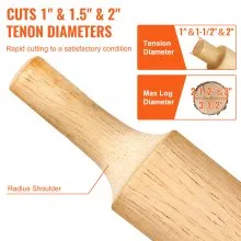 VEVOR Cortador de espiga, 1"/25,4 mm y 1,5"/38 mm y 2"/50,8 mm, con cuchillas curvas dobles y tornillos de botón, kit maestro para el hogar, cortador de muebles de troncos de aluminio y acero de primera calidad, herramienta de inicio comercial para bricolaje en el hogar