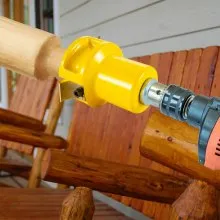 VEVOR Cortador de espiga, 1,5"/38 mm de diámetro, con cuchillas curvadas dobles y tornillos de botón, kit maestro para el hogar, cortador de muebles de troncos de aluminio y acero de primera calidad, herramienta comercial de carpintería para principiantes en el hogar