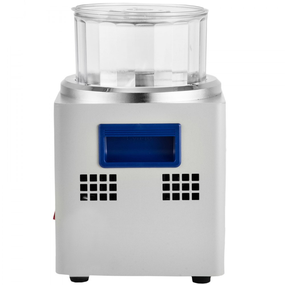 Pulidora de joyas VEVOR con cámara transparente y pantalla LCD azul sobre una base plateada