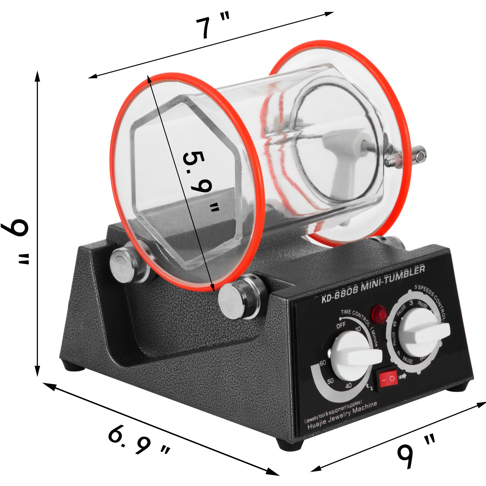 VEVOR Rotatorio Mini Vaso Pulidora de Superficie de Joyería Máquina de Acabado