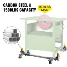 VEVOR Base móvil universal ajustable PM-3500 Base móvil de servicio pesado Base móvil rodante con palancas de bloqueo, utilizada para movilizar sierras de mesa, taladradoras, cepilladoras, ensambladoras, refrigeradores y lavadoras