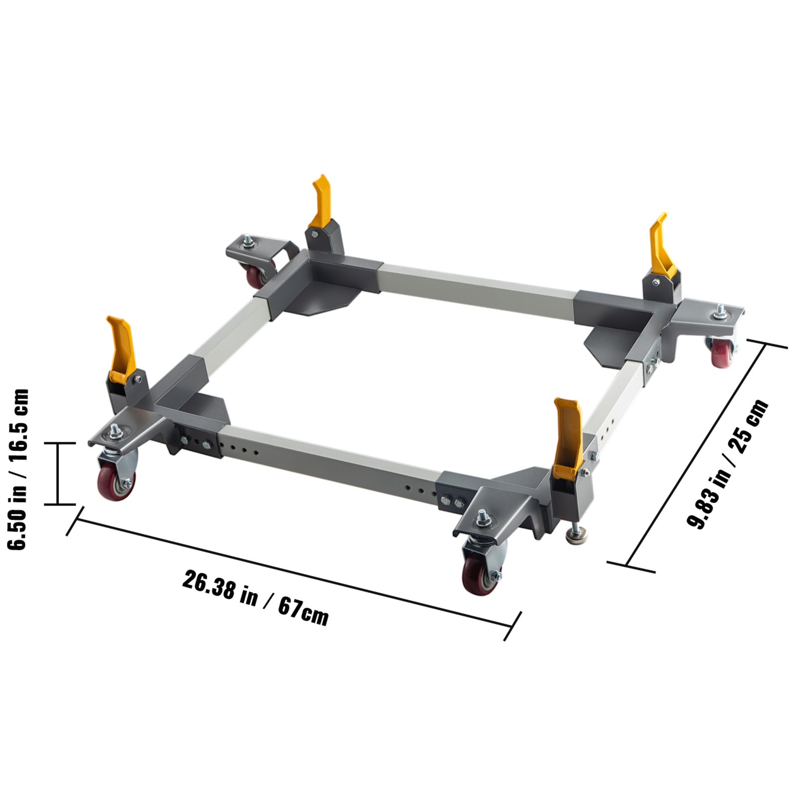 VEVOR Base Móvil Universal Ajustable PM-3500 Base Móvil Resistente Base Móvil Rodante con Palancas de Bloqueo, Utilizada para Movilizar Sierras de Mesa, Taladros de Columna, Cepilladoras