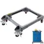 Base móvil universal ajustable VEVOR con capacidad de carga de 680 kg. Base móvil resistente con ruedas y palancas de bloqueo, ideal para mover equipos de carpintería, refrigeradores y lavadoras.