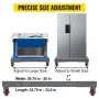 Base móvil universal ajustable VEVOR con capacidad de carga de 680 kg. Base móvil resistente con ruedas y palancas de bloqueo, ideal para mover equipos de carpintería, refrigeradores y lavadoras.