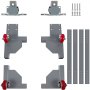 Base móvil universal ajustable VEVOR con capacidad de carga de 680 kg. Base móvil resistente con ruedas y palancas de bloqueo, ideal para mover equipos de carpintería, refrigeradores y lavadoras.