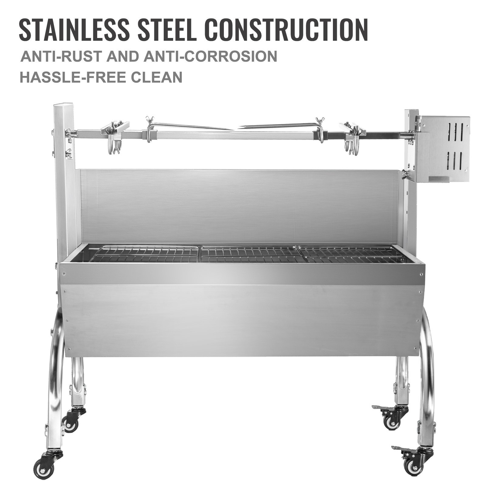 Máquina para asar cerdos VEVOR, asador de cerdo, 132LB, 45W, Motor para lámpara de cabra