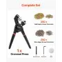 Kit de herramientas para ojales VEVOR, 500 ojales metálicos de 1/4 de pulgada en dorado y plateado, con alicates manuales, perforadora y bloque, para cuero, lonas, zapatos, manualidades, tela, cinturones.