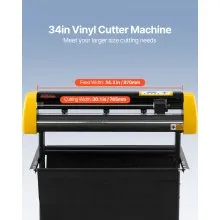 VEVOR Máquina cortadora de vinilo Plotter de corte de alimentación de papel máx de 34 in / 870 mm Impresora de pantalla Lcd de corte automático de
