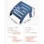 VEVOR - Juego de 2 otomanas Adirondack (47,2 cm de largo x 47,2 cm de ancho x 35,5 cm de alto), plegables, de plástico HDPE, con reposapiés resistente a la intemperie para sillas Adirondack, ideales para porches, piscinas, jardines, etc., color azul.