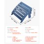 Reposapiés plegable para patio de HDPE de 15,7 L x 18,9 W x 13 H Adirondack Ottoman, color azul