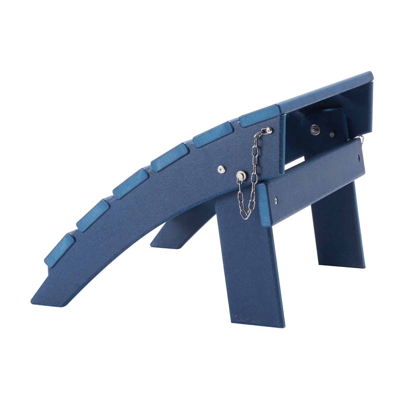 Reposapiés plegable para patio de HDPE de 15,7 L x 18,9 W x 13 H Adirondack Ottoman, color azul