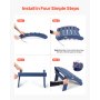 Reposapiés plegable para patio Adirondack Ottoman de HDPE de 18,7 x 18,9 x 13,8 pulgadas, color azul