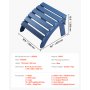 Reposapiés plegable para patio Adirondack Ottoman de HDPE de 18,7 x 18,9 x 13,8 pulgadas, color azul