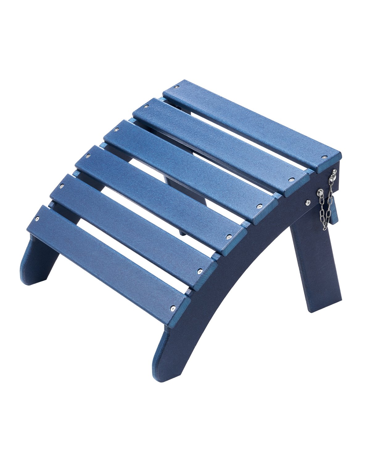Reposapiés plegable para patio Adirondack Ottoman de HDPE de 18,7 x 18,9 x 13,8 pulgadas, color azul