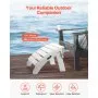 Otomana Adirondack VEVOR, 45 cm (largo) x 50 cm (ancho) x 35 cm (alto), plegable, de plástico HDPE, con reposapiés resistente a la intemperie para silla Adirondack, ideal para porches, piscinas, jardines, color blanco.