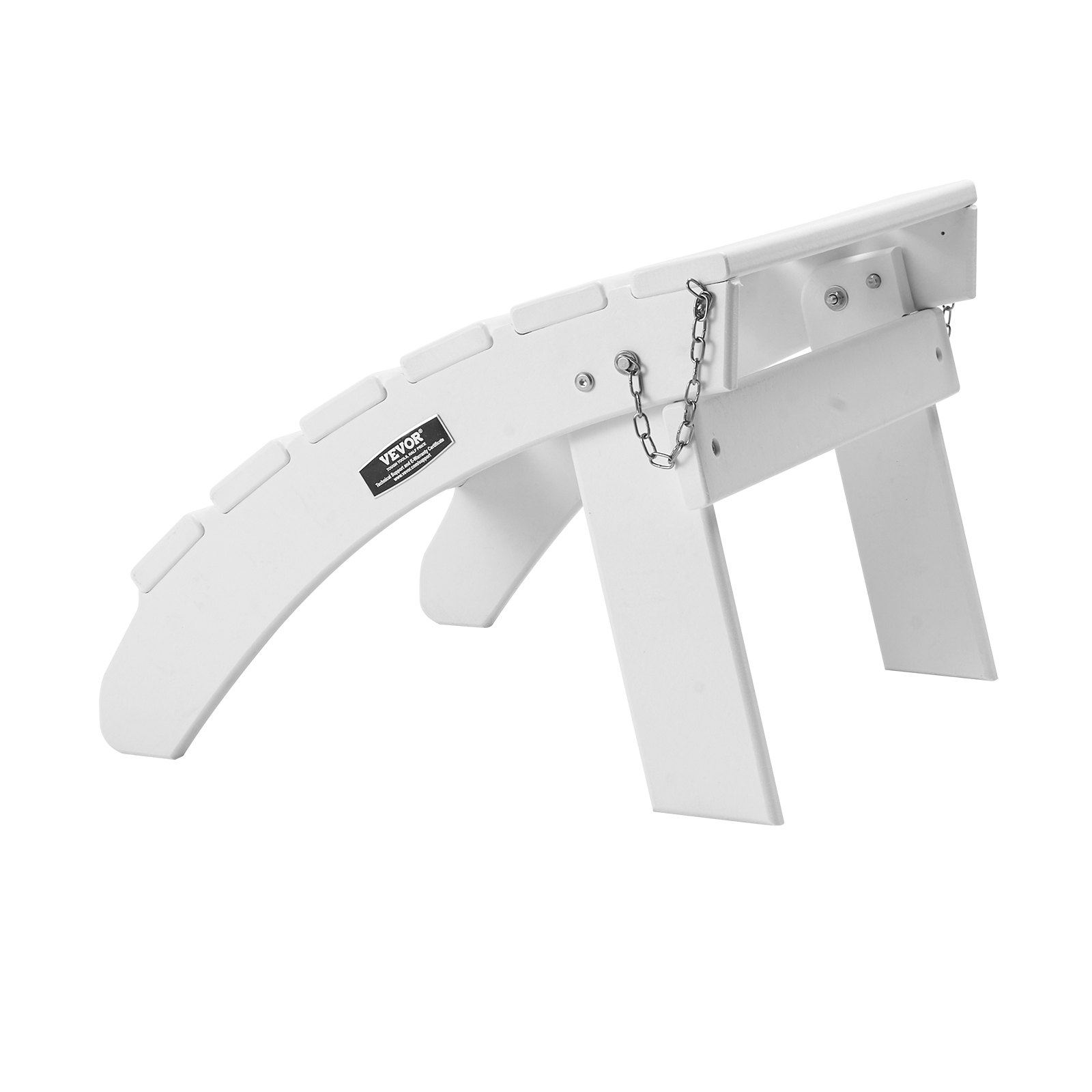 Otomana Adirondack VEVOR, 45 cm (largo) x 50 cm (ancho) x 35 cm (alto), plegable, de plástico HDPE, con reposapiés resistente a la intemperie para silla Adirondack, ideal para porches, piscinas, jardines, color blanco.