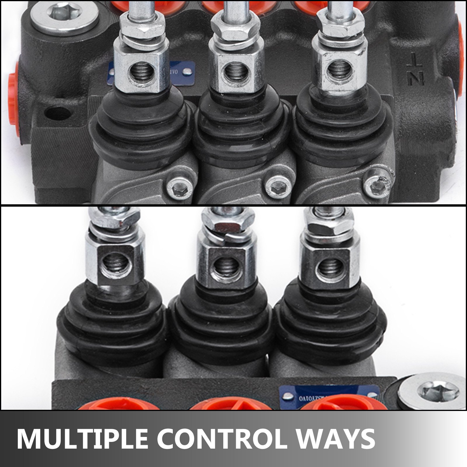 Válvula de control hidráulica VEVOR de 3 carretes, válvula de control direccional hidráulica de 11GPM, válvula hidráulica de doble efecto para tractores, cargadores, tanques