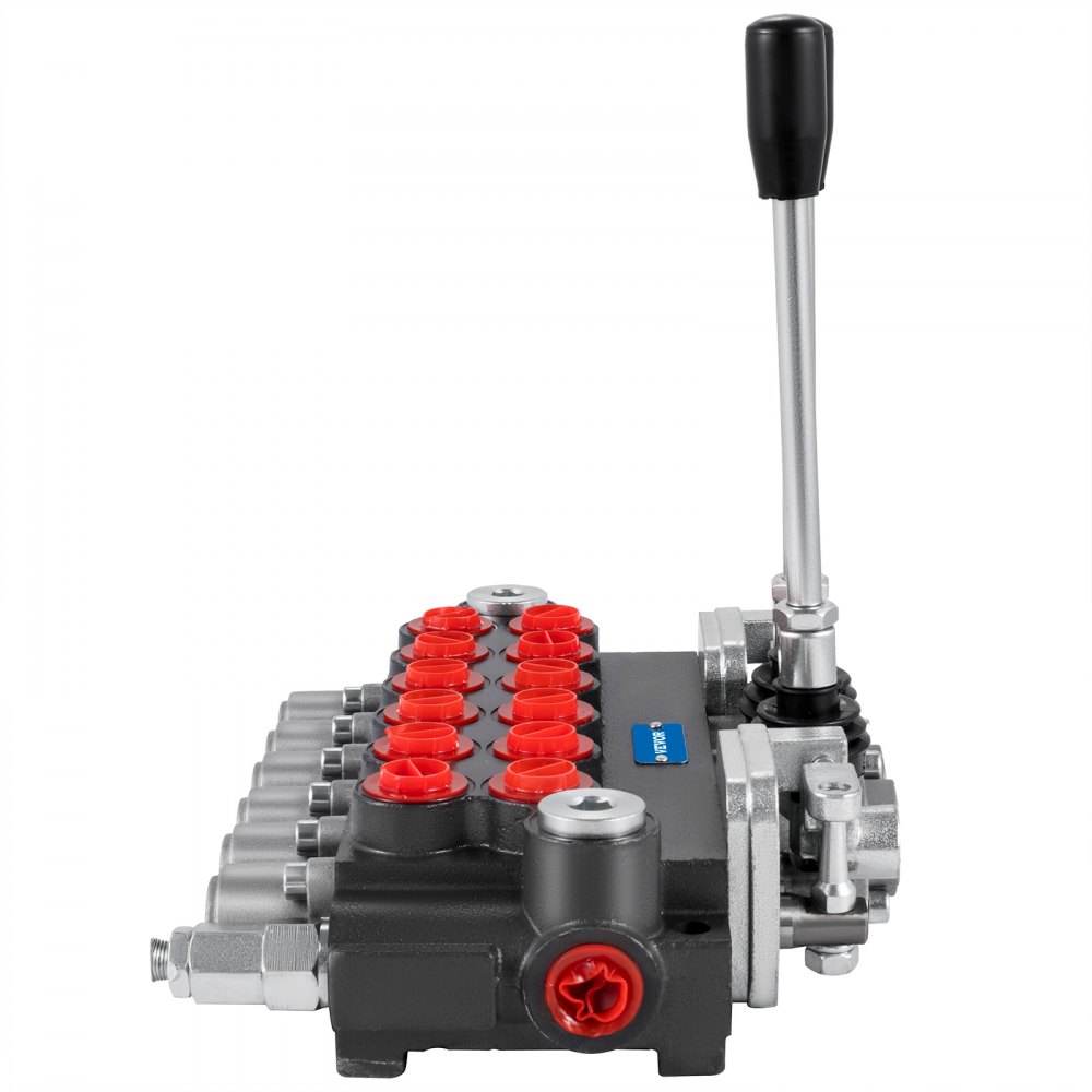 Válvula de control direccional hidráulica VEVOR, válvula de carrete hidráulico de 6 carretes, válvula de cargadora hidráulica de 11 GPM, válvula de control direccional de 4500 PSI, válvulas y controles hidráulicos para tractores, cargadoras y tanques.