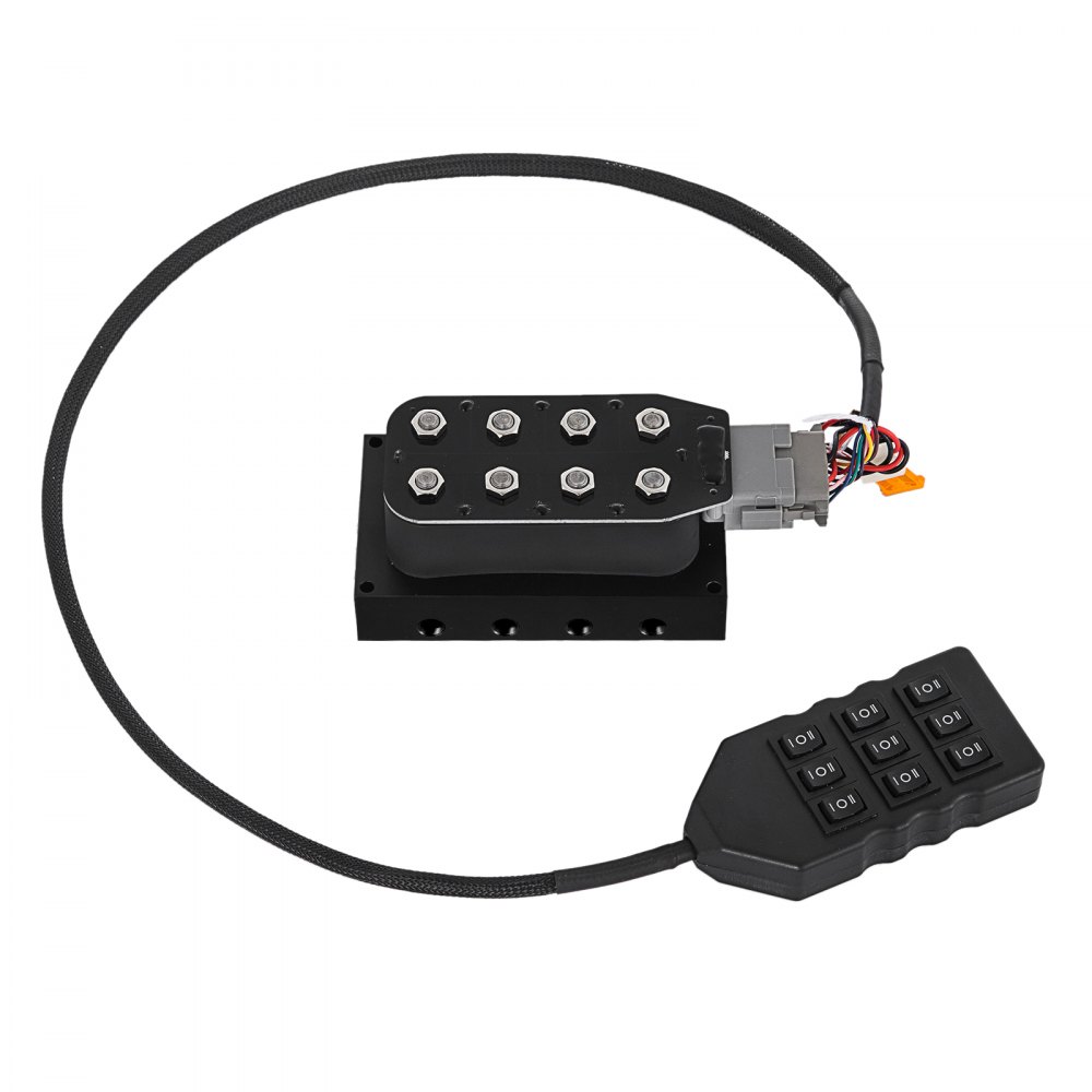 Electroválvula VEVOR accu x4 con módulo de control y arnés de cableado.