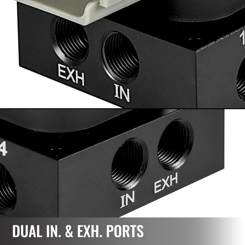Electroválvula accu x4 VEVOR con puertos duales de entrada y salida