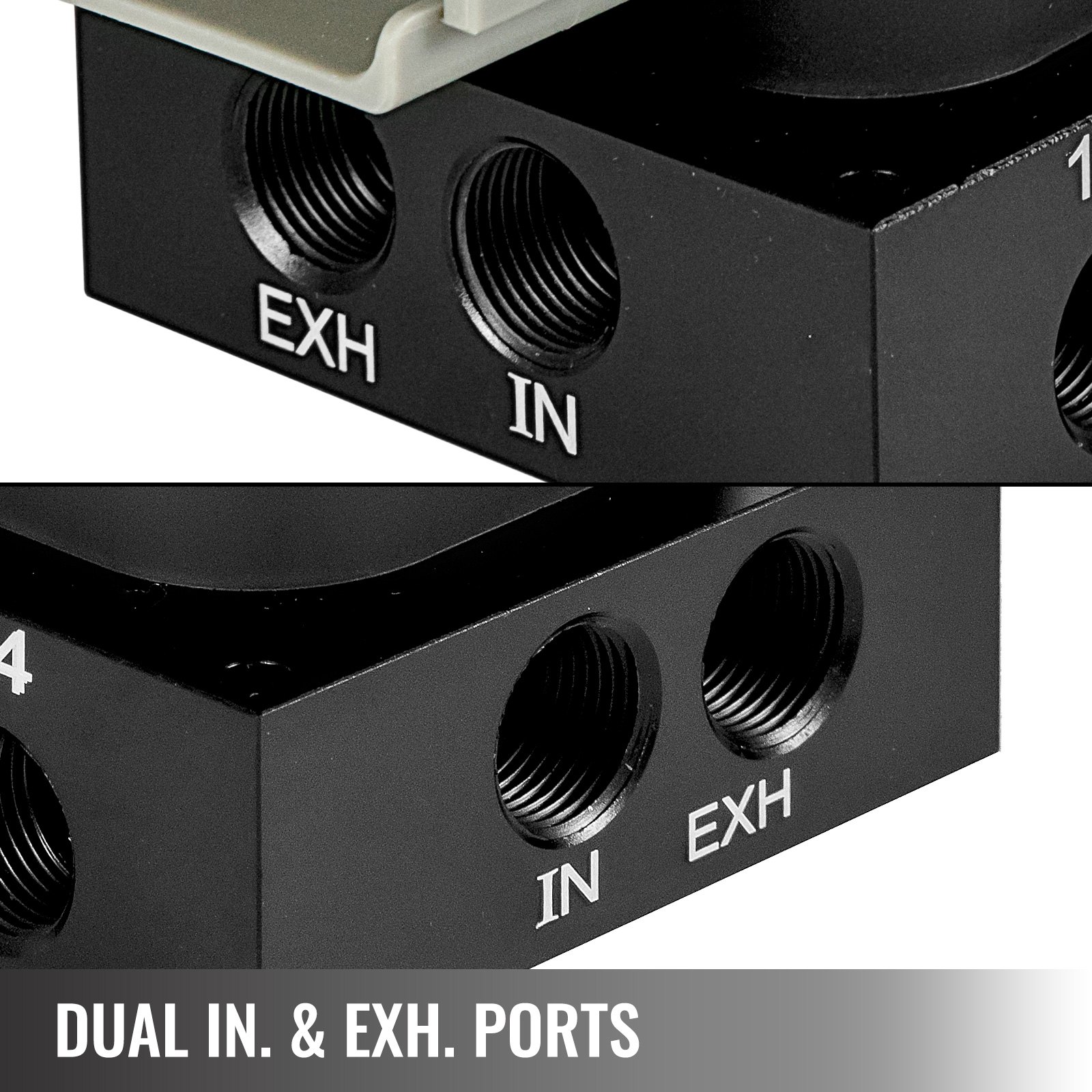 Electroválvula accu x4 VEVOR con puertos duales de entrada y salida