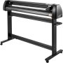 Máquina cortadora de vinilo VEVOR con soporte, color negro, gran formato, para uso profesional.